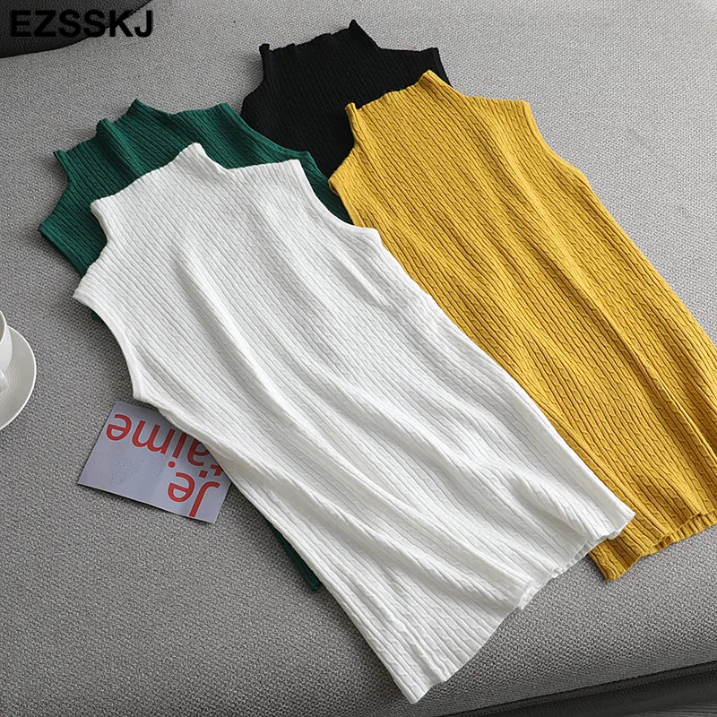 

Элегантный весенний свитер, жилет, женская вязаная майка с круглым вырезом, женские повседневные майки, вязаный свитер без рукавов, пуловер