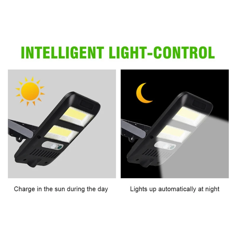 

2Pack COB LED Solar Light Outdoor Motion Sensor Solar Street Light with 120 degreeWide Angle for Garden Yard Garage Deck