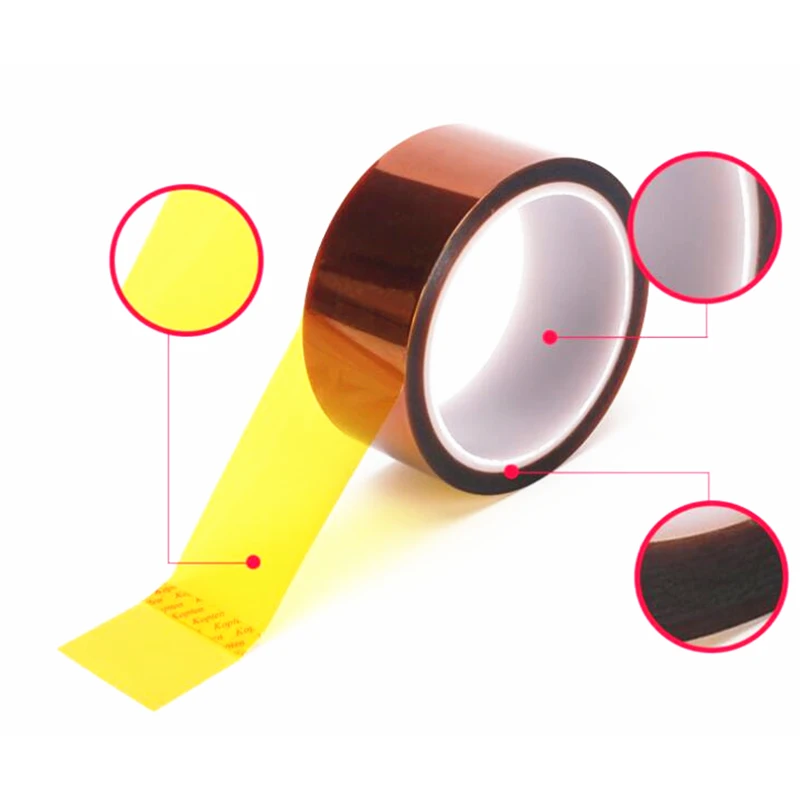 Лента Kapton 3-30 мм полиимидная клейкая изоляционная лента каптоновый скотч
