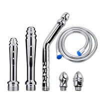 7pcsset aluminum alloy bidet anal clean enema bidet small shower head vaginal washing private parts cleaning with hose