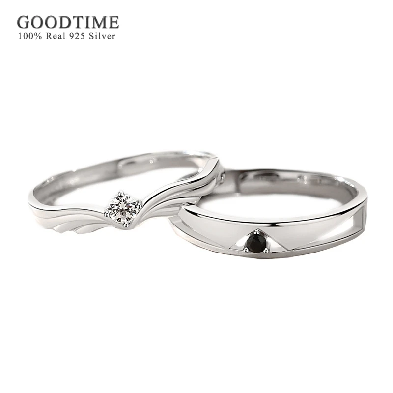 

Женское и мужское кольцо из серебра 100% пробы, на годовщину или свадьбу