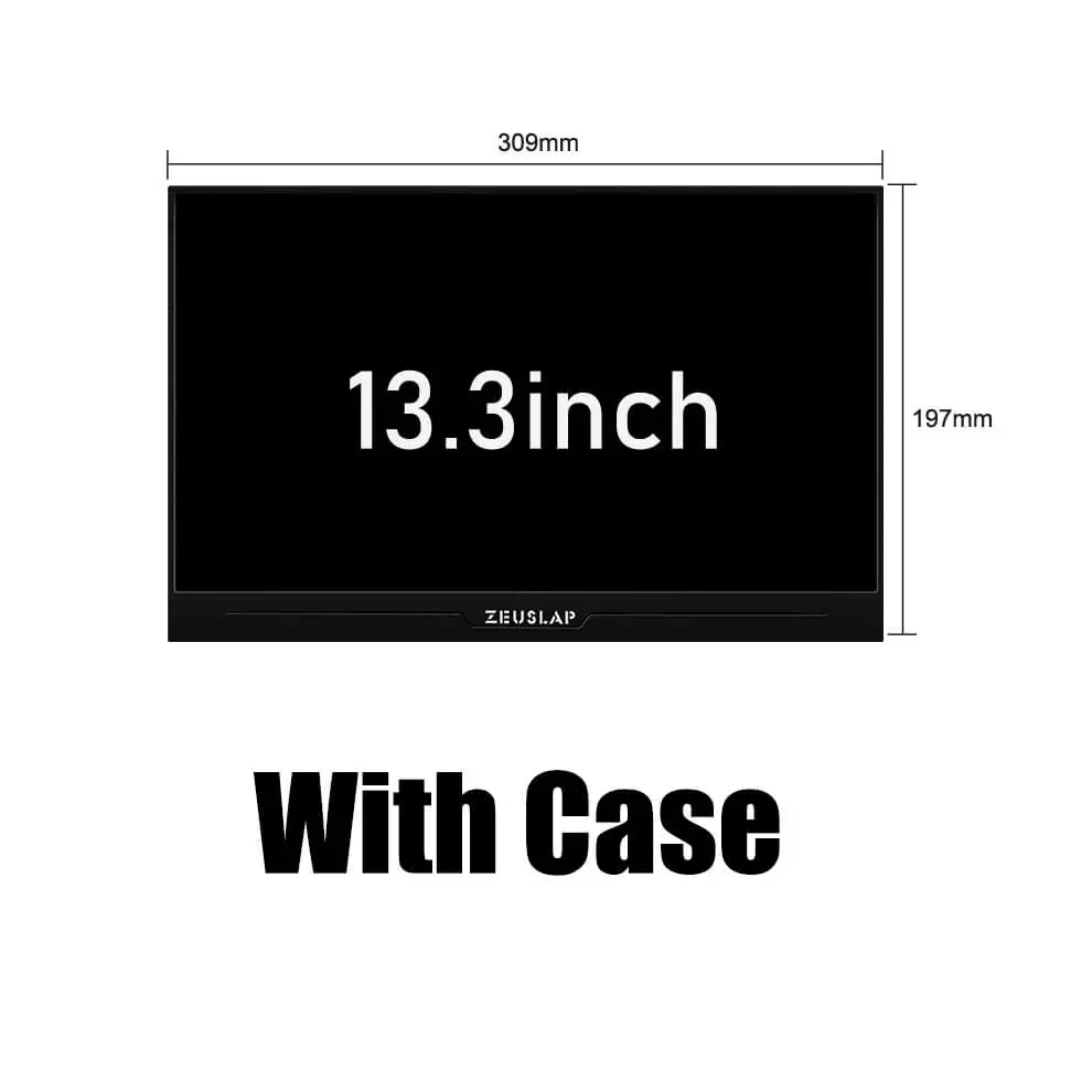 13," 15,6" 1080P HDR портативный монитор HDMI USB C Дисплей для ПК, ноутбука, телефона, PS4, переключатель, xbox HD ips экран игровой монитор - Цвет: 13.3 Case