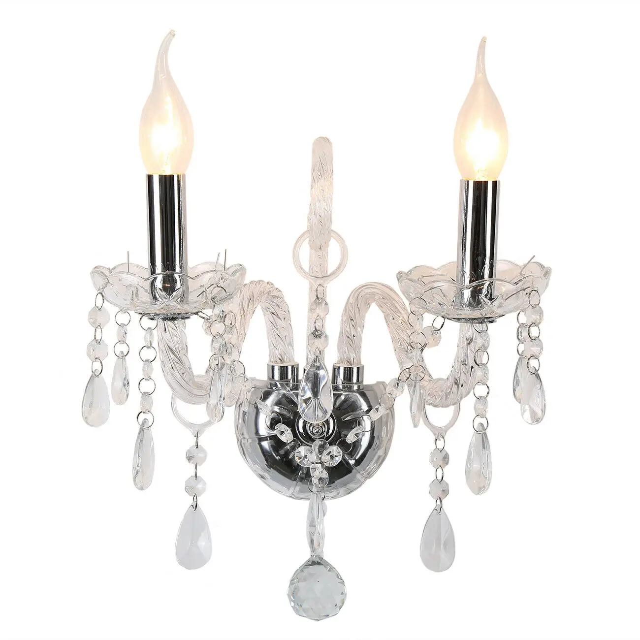 

Honhill K5 Crystal Wall Lighting Fixture Indoor Vintage Candlestick Wall Lamps Rope Wall Lamp E14 220V Ship From EU