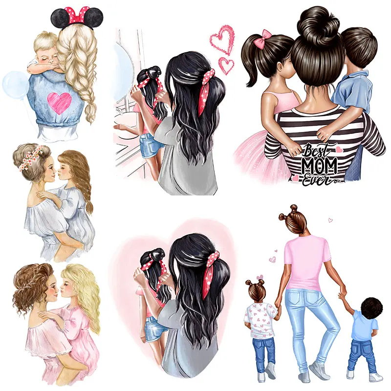 Термопереводные наклейки для мам и детей накладки на куртки сумки носки подушки