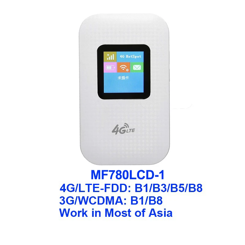 TIANJIE 4G wifi роутер LTE WCDMA GSM разблокированный беспроводной карманный роутер мобильный wifi точка доступа 3g 4G wifi роутер с слотом для sim-карты - Цвет: MF780LCD-1