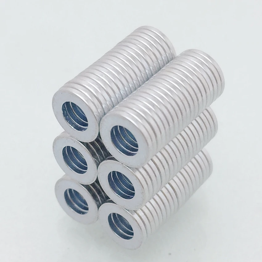 100 шт Dia5 2x1mm сильные кольца магниты с отверстием dia2mm редкоземельный неодимовый