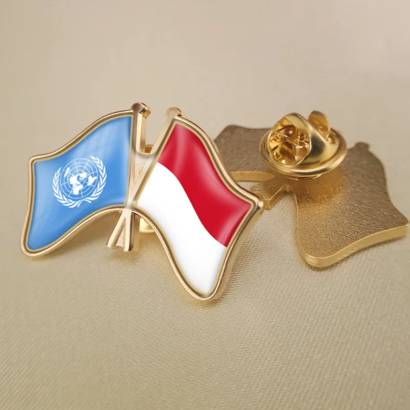 Европейский и индонезийский стиль брошь в виде двух соединенных элементов |