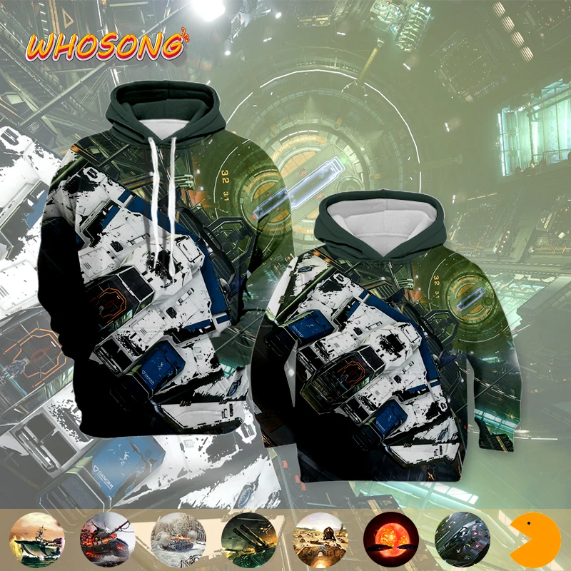 3D забавные толстовки WHOSONG оружие Современная наземная война танк воздушный