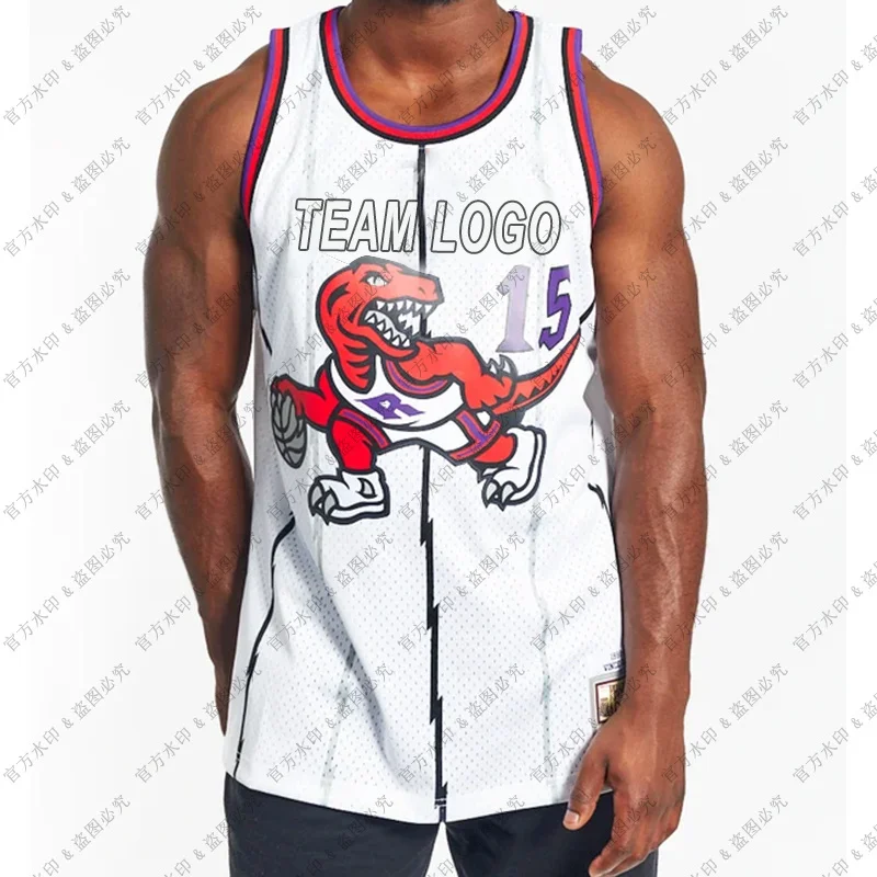 

Mens New American Basketball Jerseys Clothes European Size Toronto Raptors Vince Carter T Shirts Cotton Tops Cool Loose Shorts