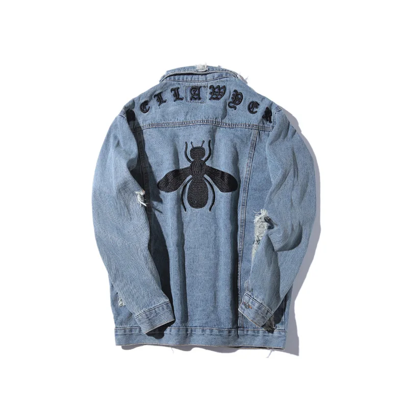 Куртка мужская джинсовая в японском стиле Повседневная Свободная верхняя одежда