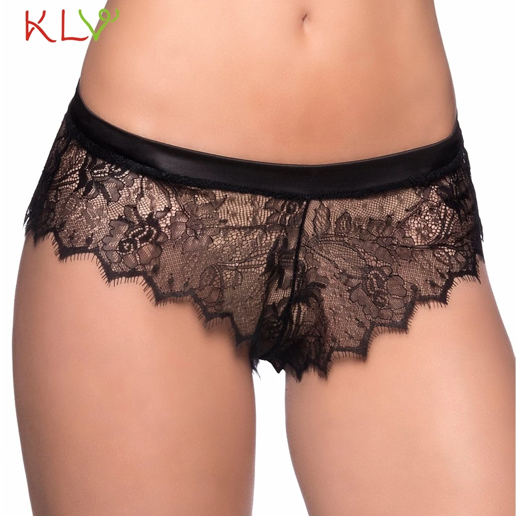 Сексуальные кружевные трусики для женщин с открытой промежностью эротические