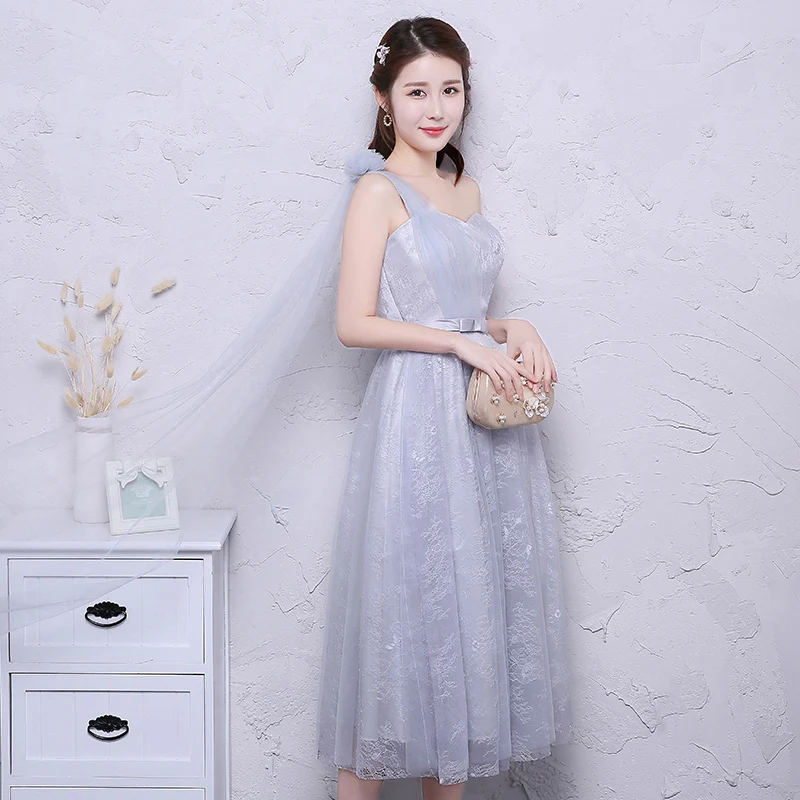 Серый цвет бордовый платье подружки невесты детское для Свадебная вечеринка