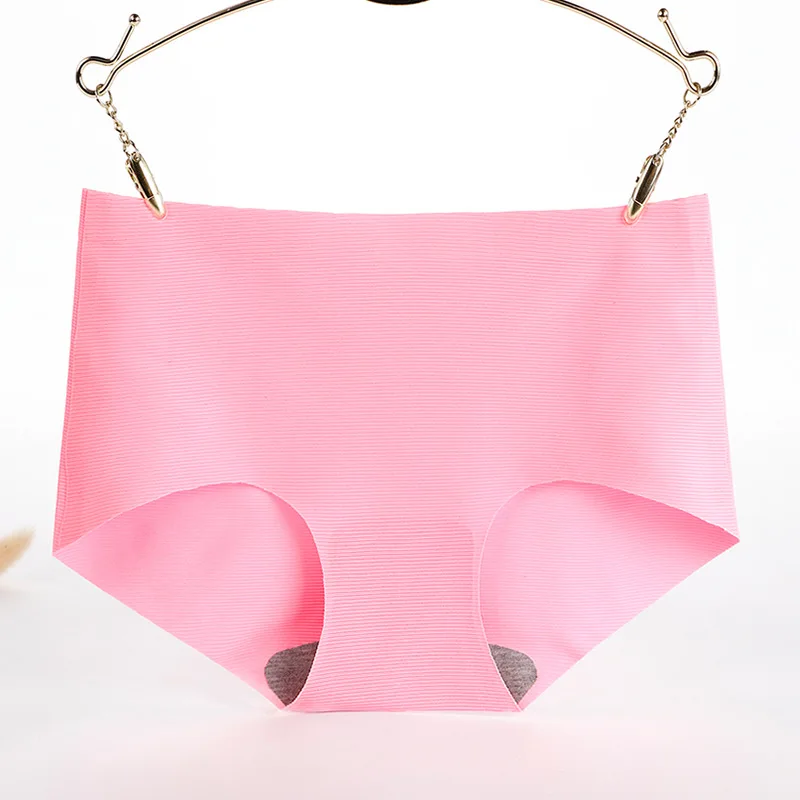 

Women's Invisible Underwear Cotton Crotch Intimate Women Ice Silk Sexy Seamless Panties Plus Size Ladies Lingerie Knickers