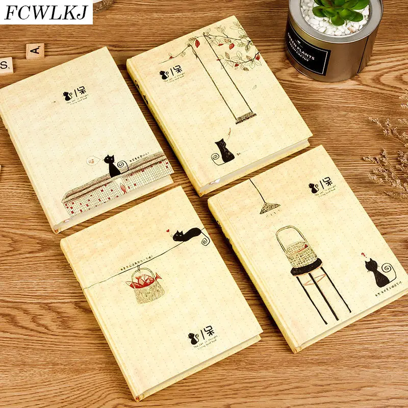 

Creative Trend Color Page 32K Notebook Cute Cat Diary Hardcover Hand Book School Supplies Notebooks and Journals