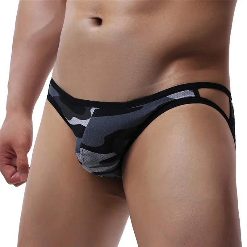 3PCS Mens Briefs Low Waist Underpants Casual Camouflage Underwear for Male Plus Size Men Briefs Underwear Sexy Mens Under Wear