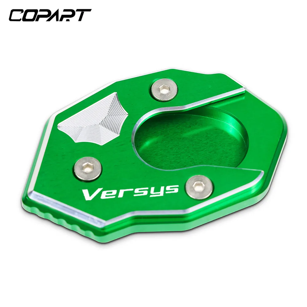 Green Мотоцикл увеличитель боковой стойки пластина Kickstand увеличить расширение для KAWASAKI VERSYS300 Versys X300 X250 VERSYS1000 Versys 1000 - Цвет: Green
