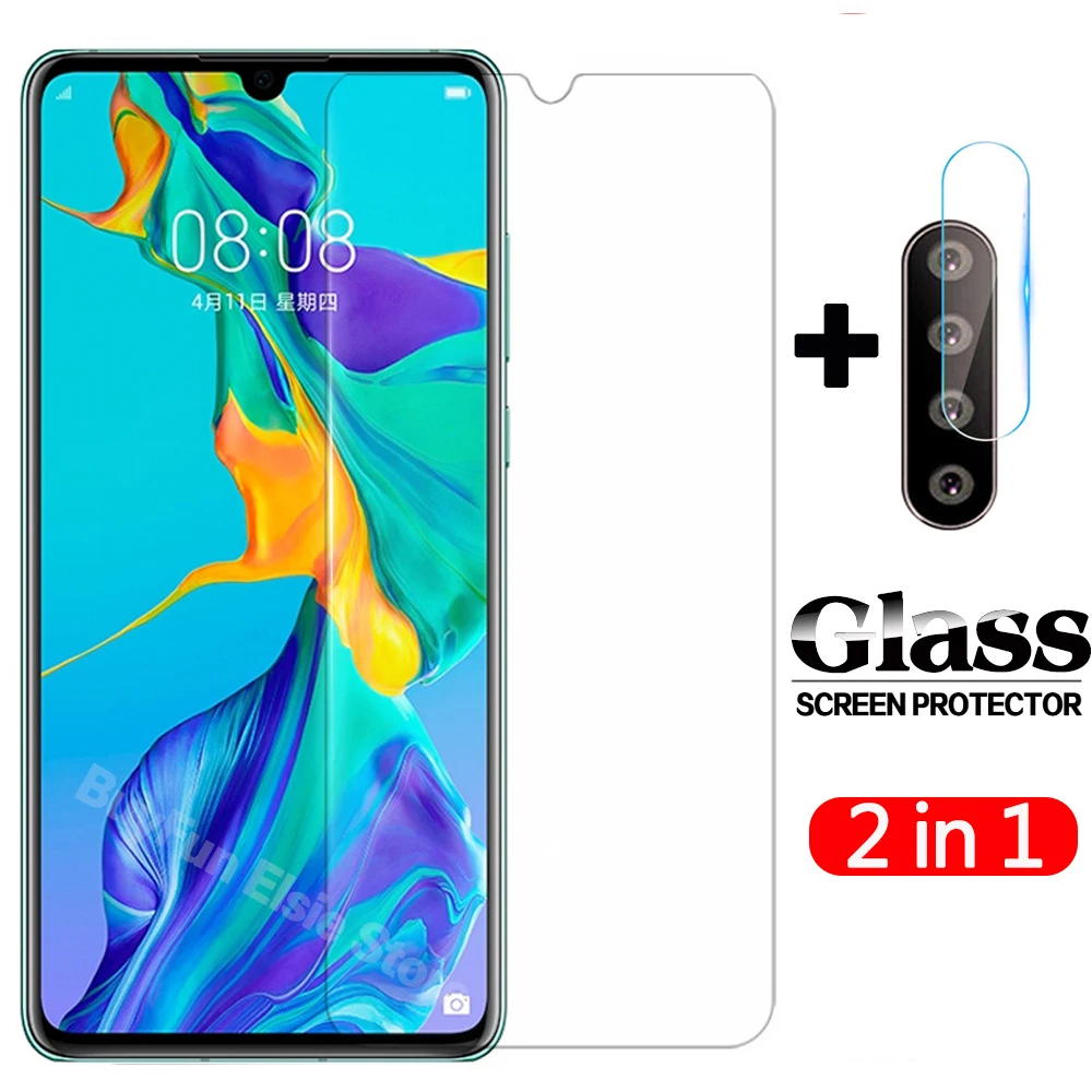 Закаленное стекло для камеры 2 в 1 Huawei P30 lite P30Lite 9H полное покрытие легкий протектор