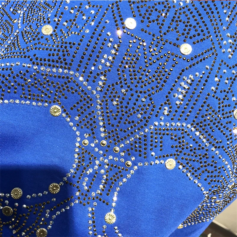 

Ultra-high-end personality brand 100% fashion skull and diamond T-shirt slim men's short sleeves in summer