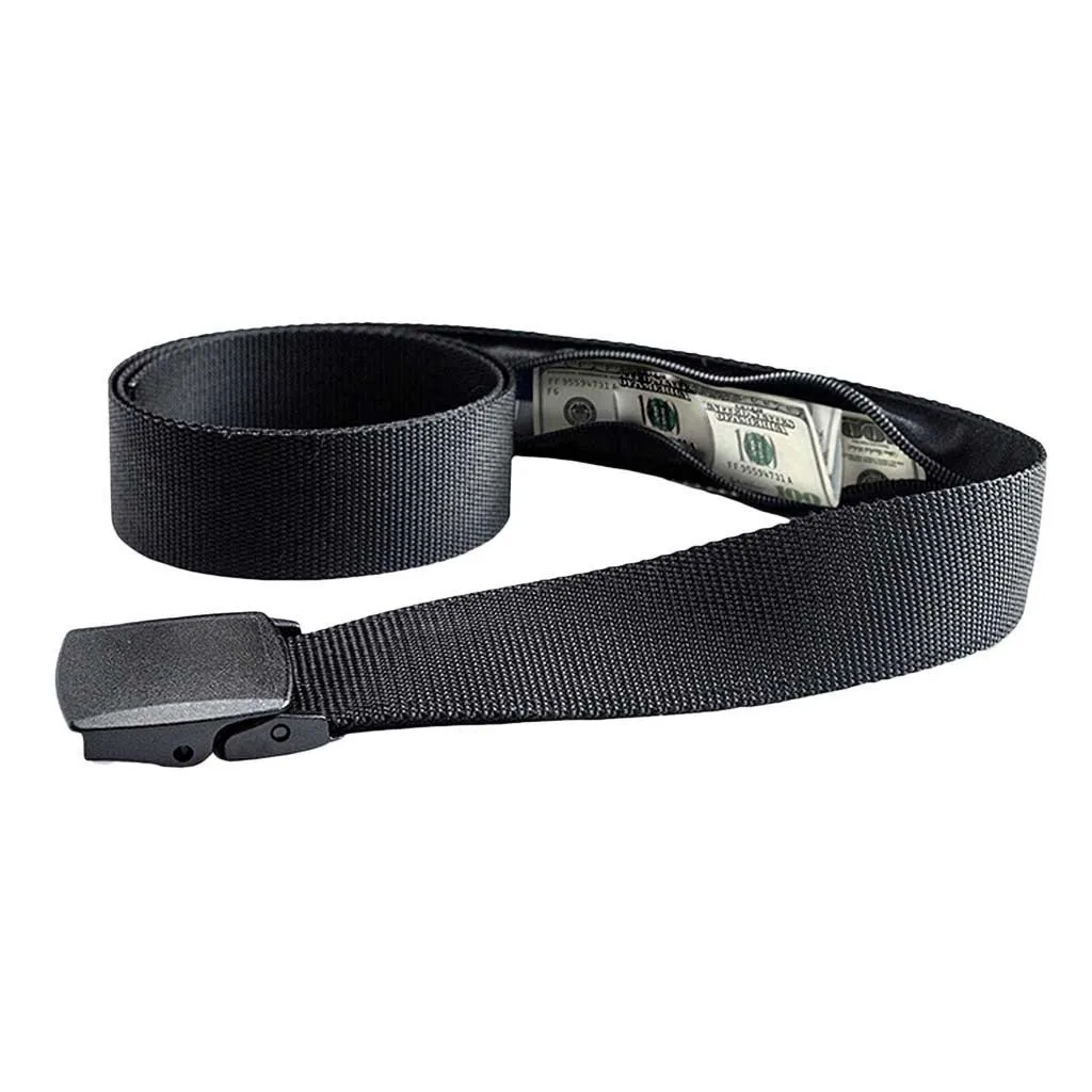 

Travel Security Money Belt Hidden Money Men Canvas Elastic Magnetic Buckle Tactical Belts for Male Nylon Outdoor Waistband Strap