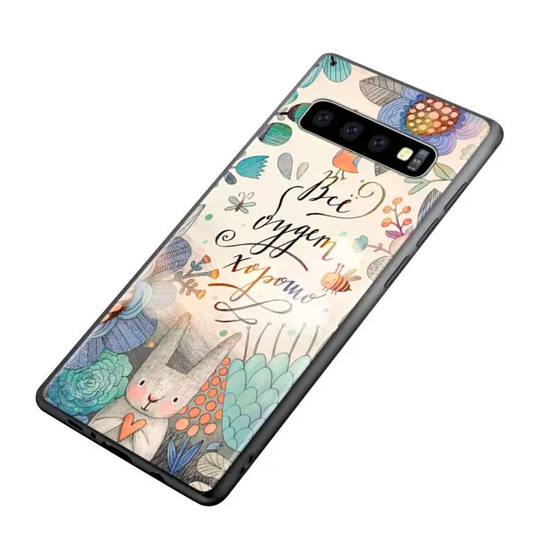 

Silicone Black Cover Christmas animals cute for Samsung Galaxy Note 10 Pro 9 8 Plus S10 5G S9 S8 S7 Plus S6 Phone case