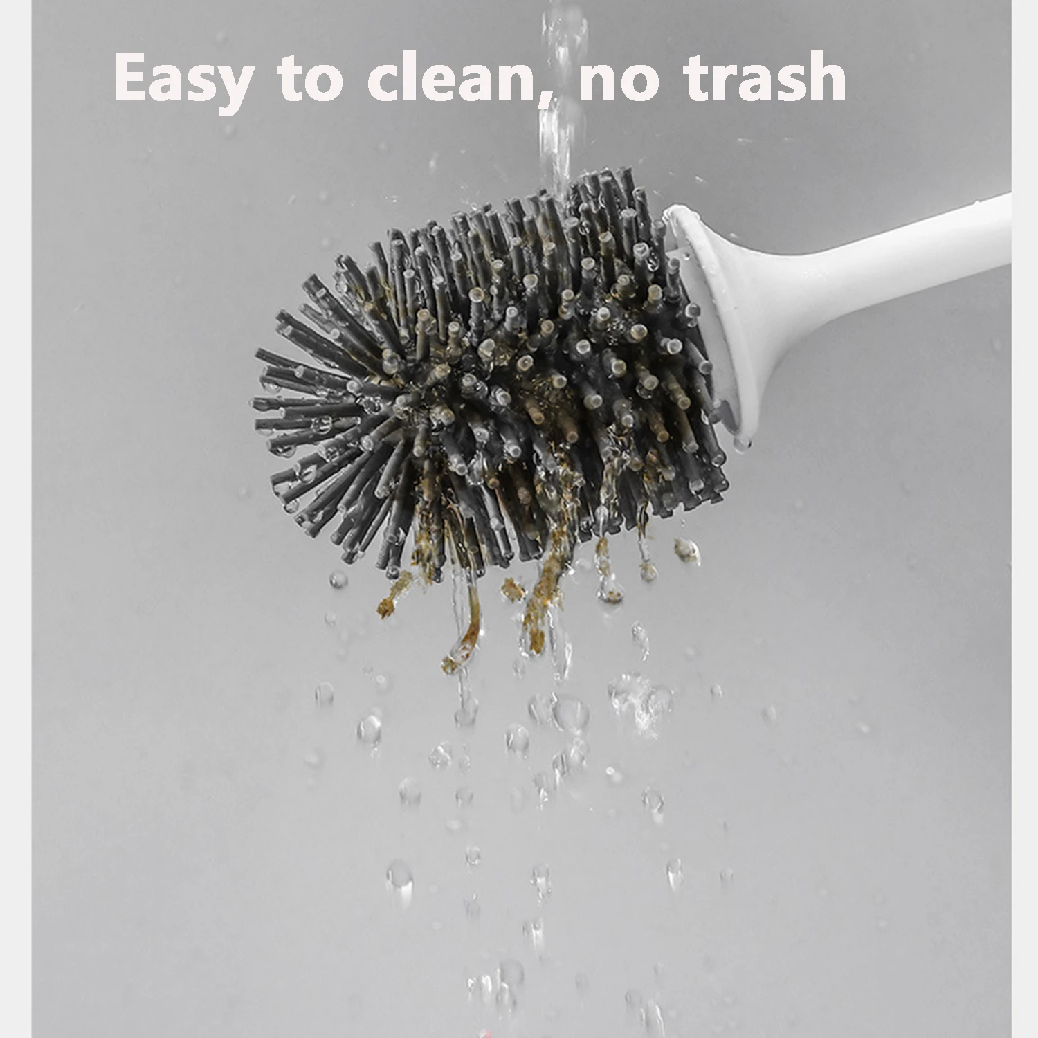 Щетка для туалета с длинной ручкой мягкий набор чистки силикон без мертвых углов