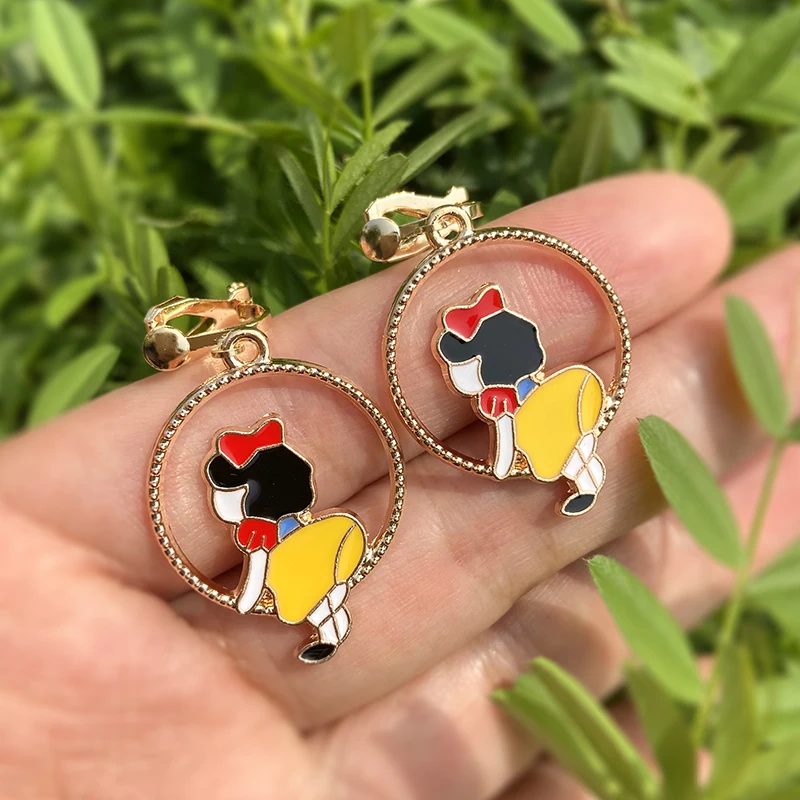 Мультяшные клипсы для принцесс серьги без отверстий ушей принцессы пирсинга