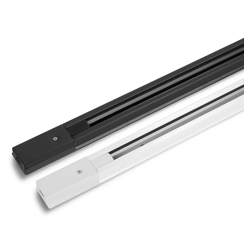 

20X 0.5m black white 2 wire track rail straight L cross connector jointer for 2 wire track light LED spotlight rails
