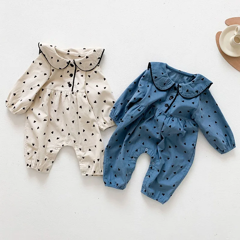 

Autumn Kids Girl Long Sleeve Printing Rompers Spring Infant Baby Girl Newborn Corduroy Rompers Clothes Baby Girl Rompers 0-3Yrs