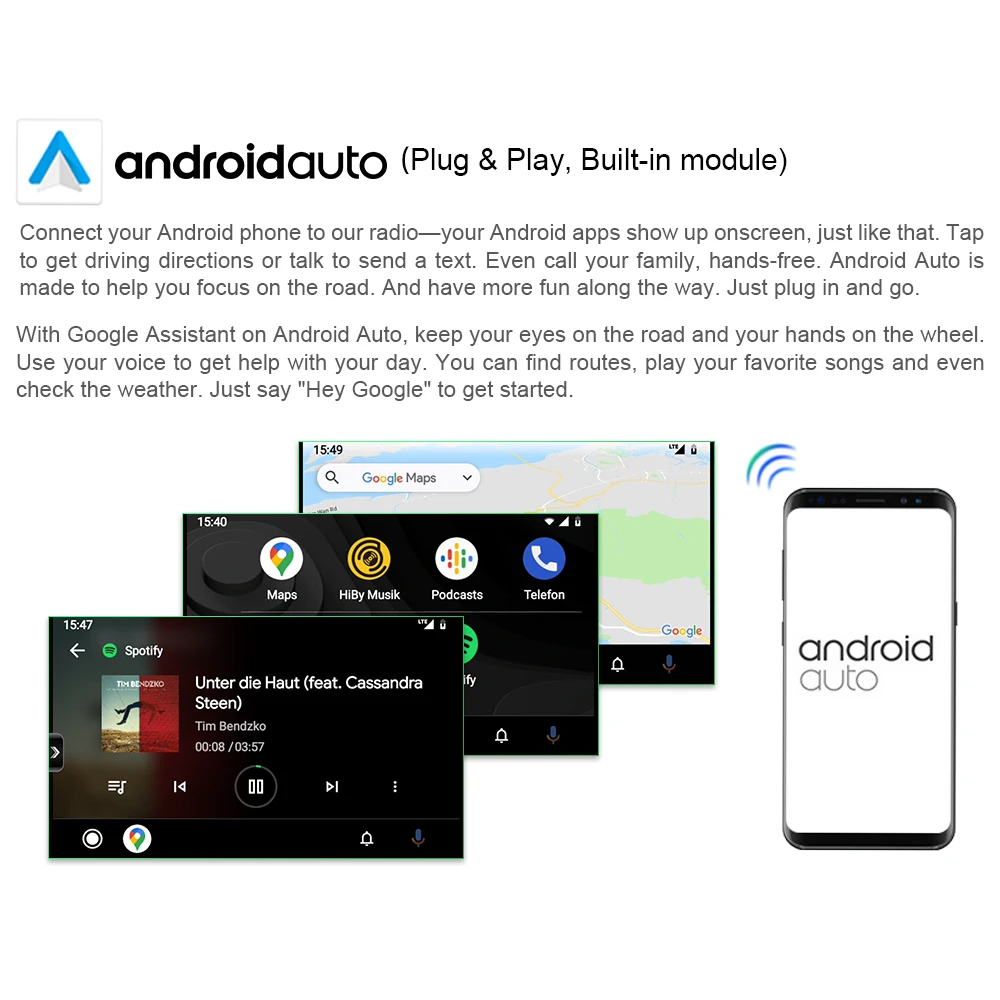 Автомобильный радиоприемник A-Sure 10 1 дюймов Android 11 Беспроводной CarPlay DVD GPS навигация