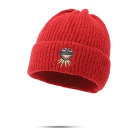 autumn winter cartoon frog baby hat for boys girls kids unisex warm cap outdoor crochet children beanies knit baby cap
