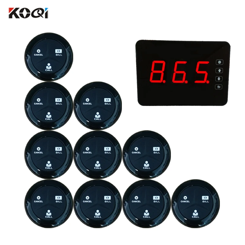 Беспроводной пейджинговый аппарат для ресторанов с сенсорным экраном частота 433