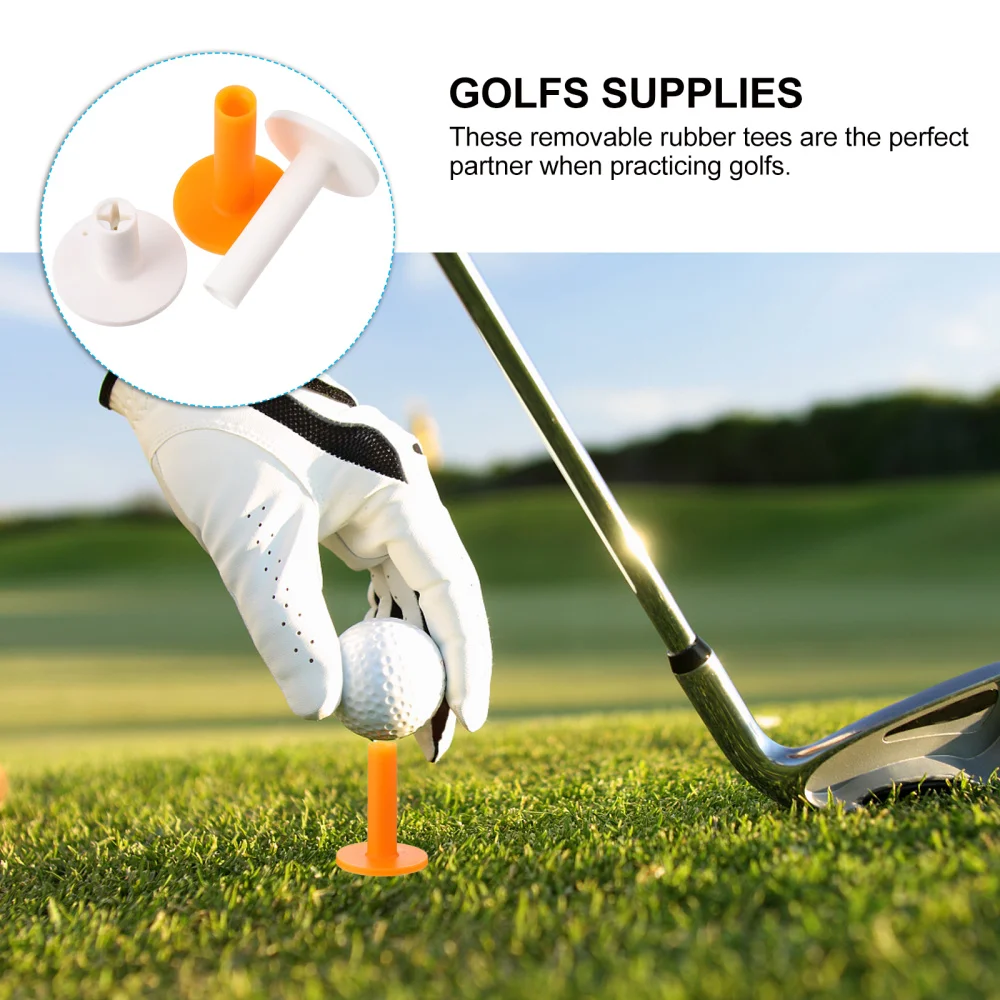 

6pcs Rubber Golfs Tees Practice Mats Golfs Racks for Indoor and Outdoor