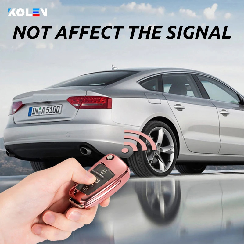 Мягкий чехол для автомобильного ключа из ТПУ защитный Audi A1 A3 A4 A5 A6 A7 A8 C5 C6 Q3 Q7 S3 TT