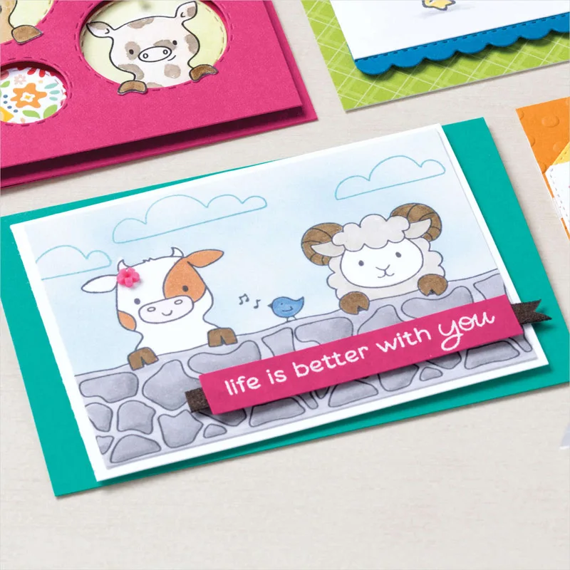 Цветок Бамбук Солнце Луна шторм путь Праздничная листва прозрачный штамп самые