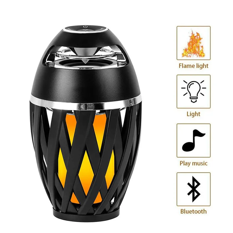 

Led Flame Table lamp,Torch Atmosphere Bluetooth Speakers&Outdoor Portable Wireless Stereo Speaker with HD Audio and Bass 2000mAh