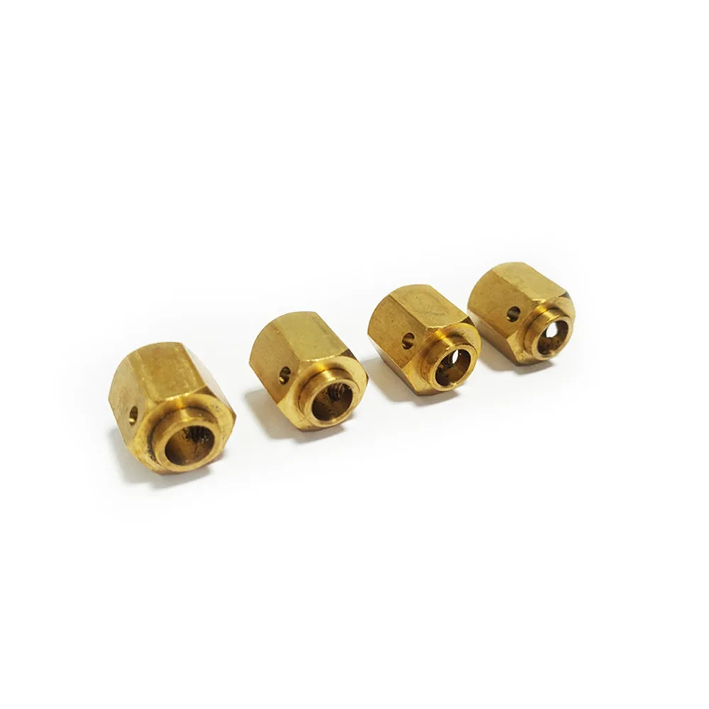 

4Pcs Brass Axle Widen 12mm Hexagon Wheel Adapter 5mm/6mm/8mm/9mm/11mm/12mm For 1/10 RC Crawler Car TRX4 T4 RC Car Upgrade Parts