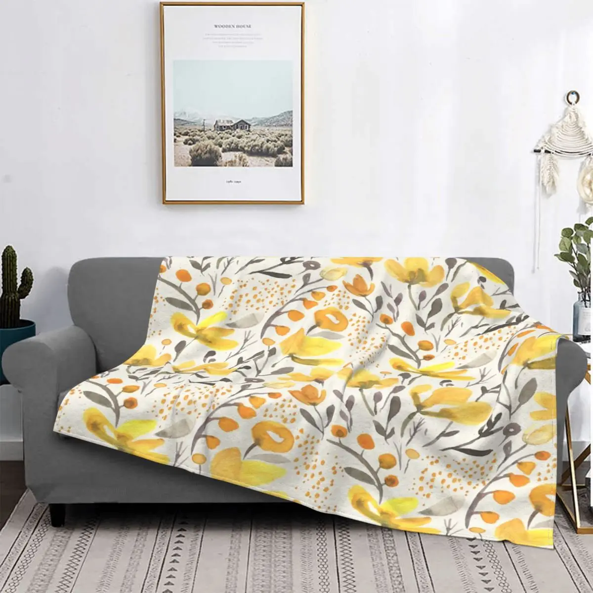

Manta de campo amarilla, colcha para cama a cuadros, sofá cama, toalla de playa, manta Kawaii a cuadros en el sofá