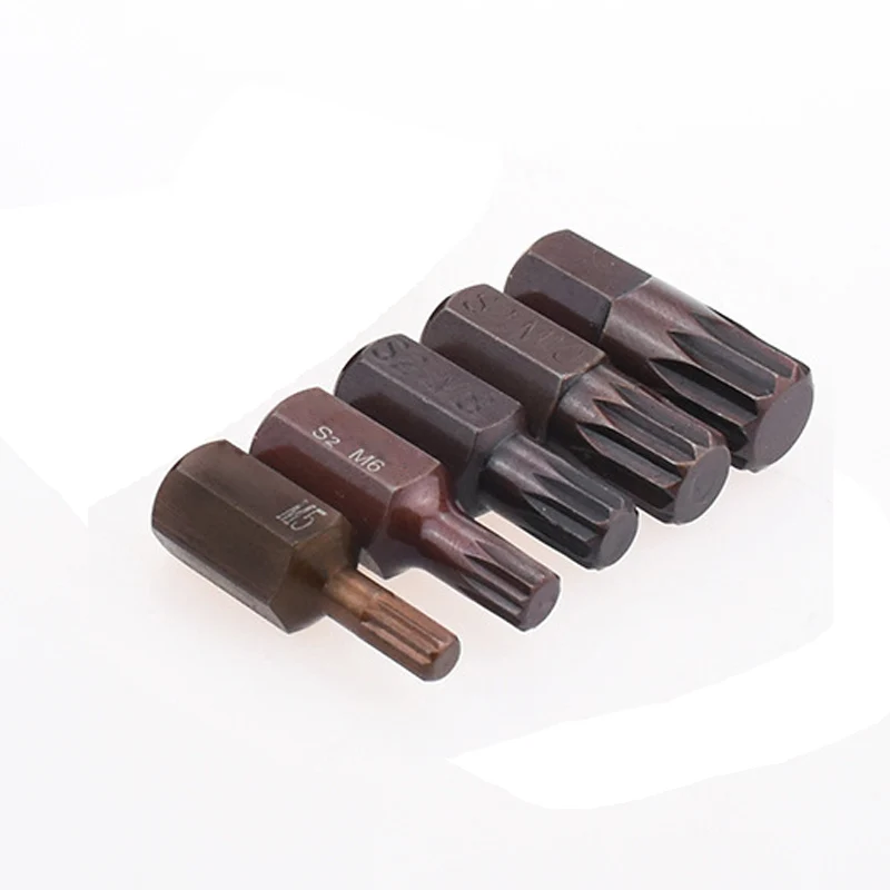 5 шт./лот 30 мм длина Torx отвертка Биты 12 точечный сплайн 10 шестигранный хвостовик