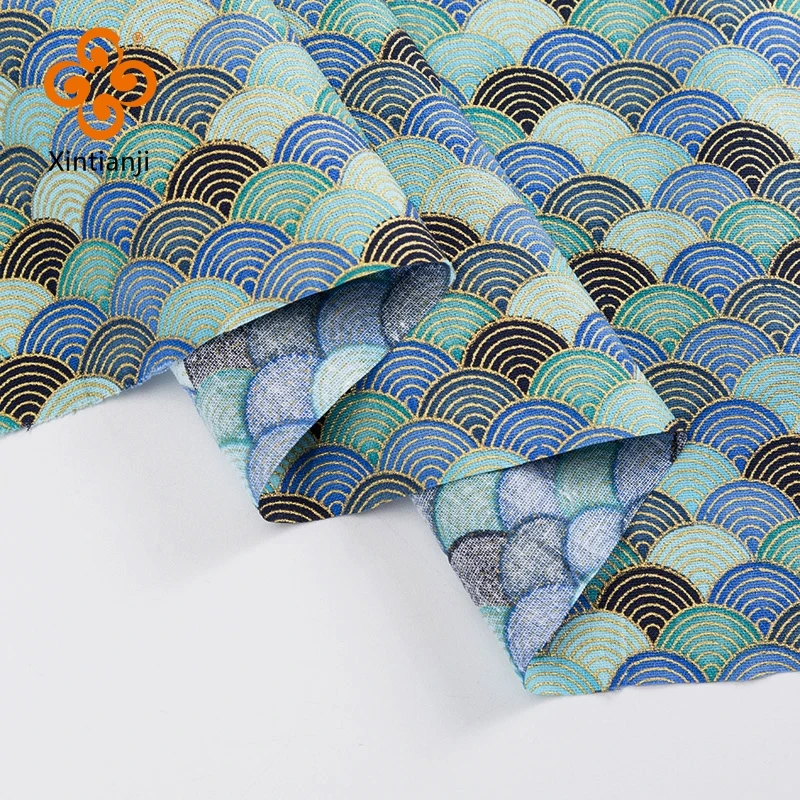 Хлопковая ткань-кимоно Xintianji темно-синяя
