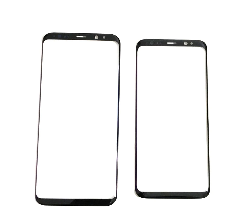 5Pcs AAA Front Outer Glass Lens Replacement For Samsung Galaxy S8 S9 5.8" S9 + Plus G955 G965 6.2 " Note 8 Note 9 Black Color
