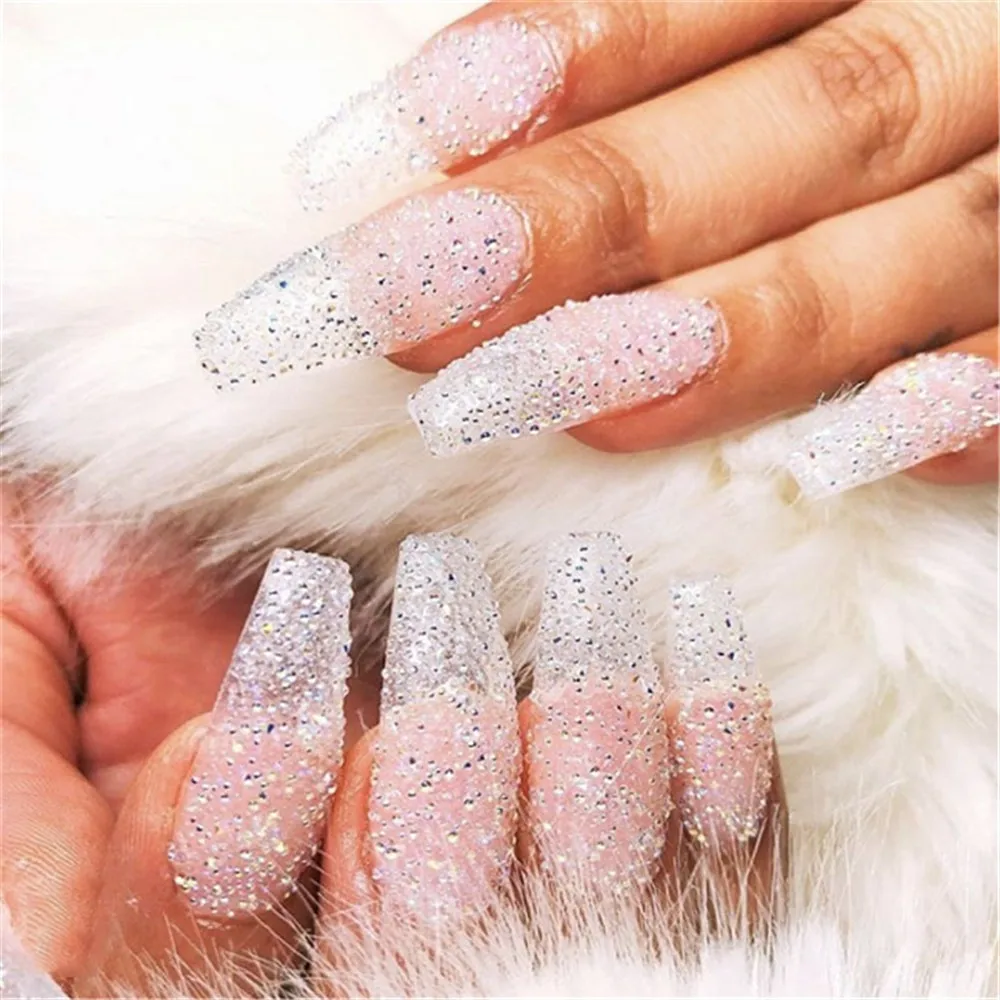 1440Pcs/Bag Nail Rhinestone Mixed Box Shiny Glass 3D Crystal Mini Small Beads Art Decoration AB DIY Stone Caviar | Красота и здоровье