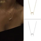 BOAKO Ins лунный бриллиант ожерелье для женщин 2020 серебро 925 ювелирные изделия ожерелья подвески цепи для ювелирные украшения колье #19