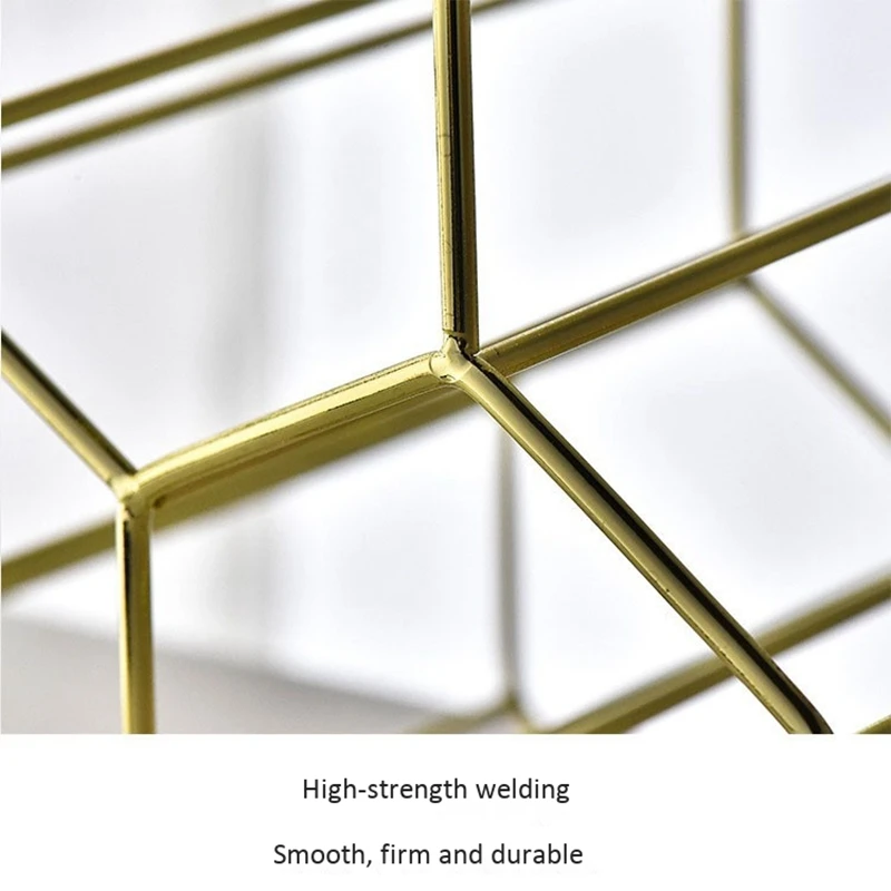 

Simple Wrought Iron Honeycomb Grape Wine Rack Decoration Living Room Bar Wine Cabinet Shop Display Decoration