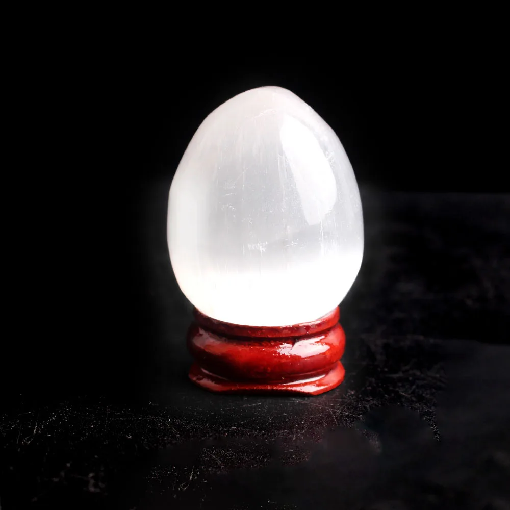 1 шт. белое яйцо из селенита сфера гипсовые каменные шарики хрустальный кварц