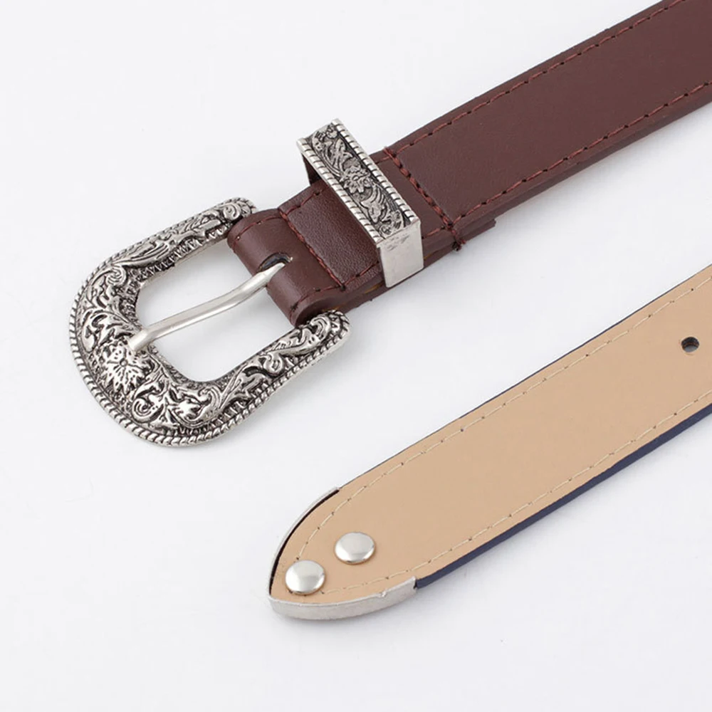 Ремень с пряжкой Женский повседневный длинный пояс модной скульптурой удобный
