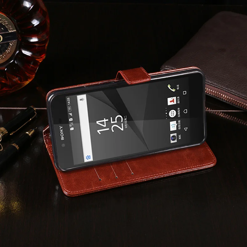 ITien Ретро Флип-стиль кожаный защитный чехол для Sony Xperia XZ3 Z3 Mini Z5 Премиум ТПУ