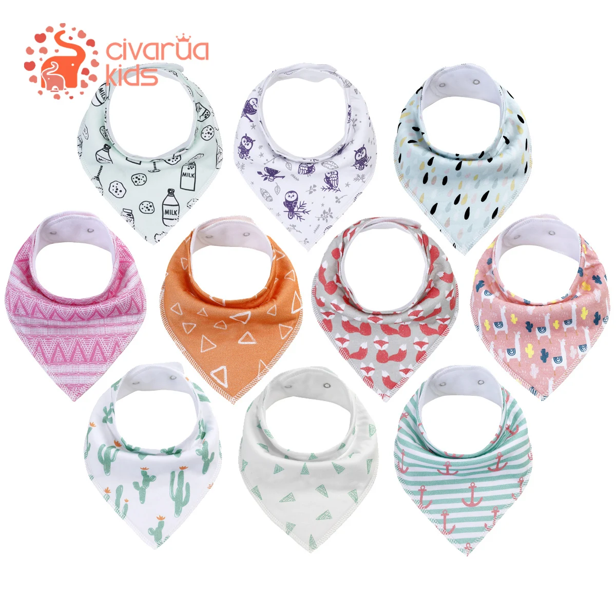 

Baby Bibs 100% Cotton Newborn Baby Bandana Bibs Feeding Bibs for Drooling & Teething Soft and Absorbent Bibs Unisex Infant Bibs