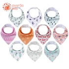 Детские нагрудники, 100% хлопок, бандана для новорожденных, нагрудник для кормления нагрудники для слюнятия и прорезывания зубов, мягкие и впитывающие нагрудники, нагрудники унисекс для младенцев