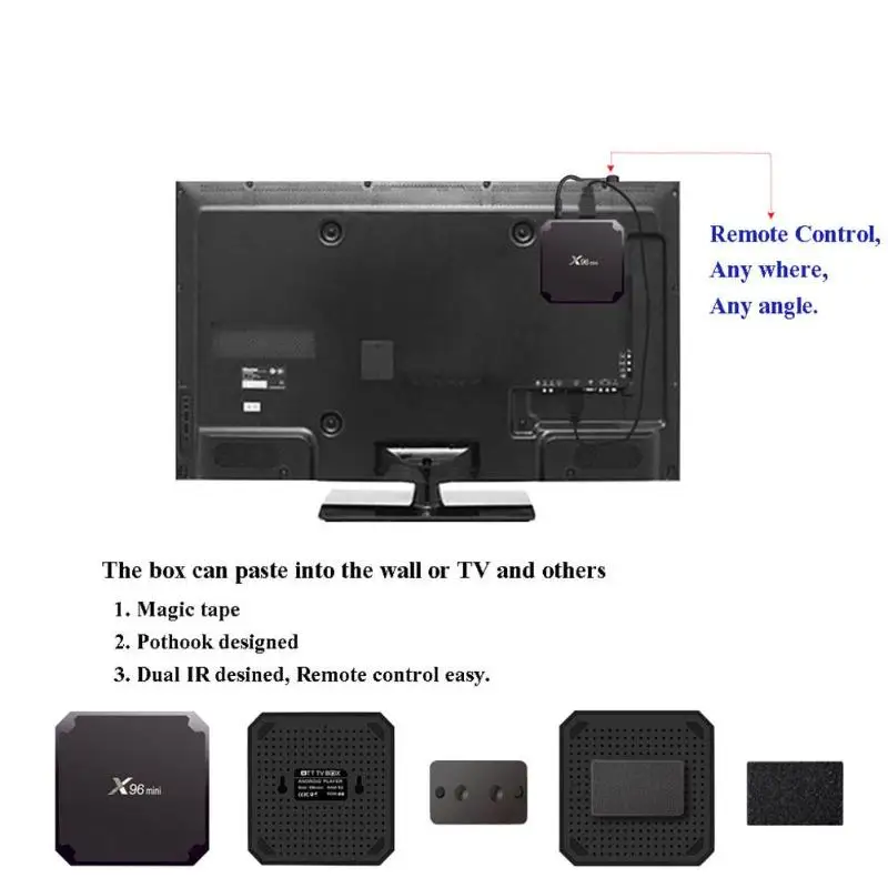 X96 Мини Android 7 1 ТВ коробка OS Смарт контейнер под элемент питания 2 Гб оперативной