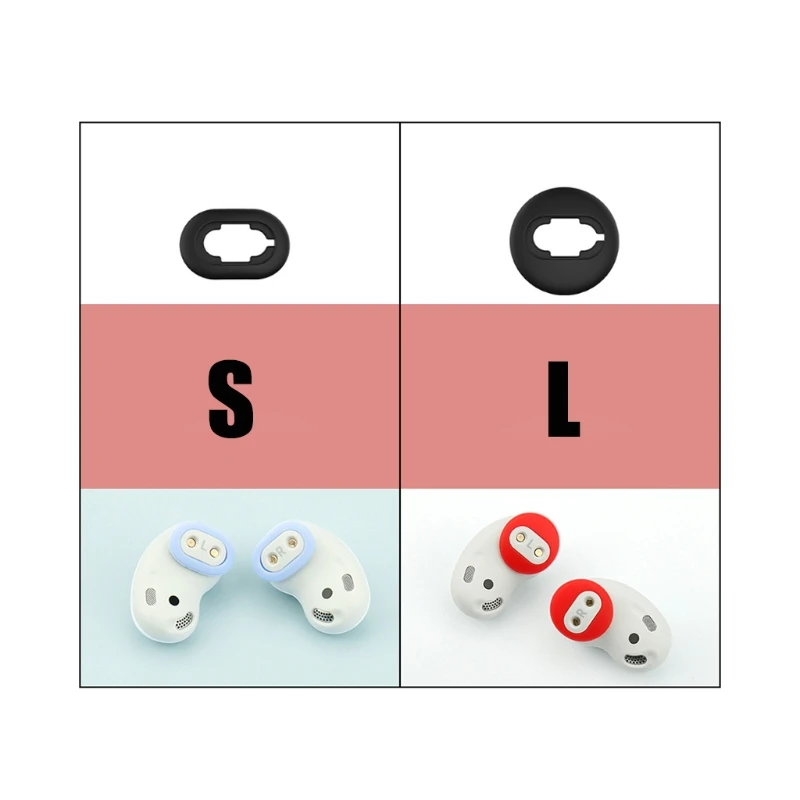 

Fashion Silicone Earbuds Cover Eartips Ear Cap Earplugs for -Galaxy Buds live